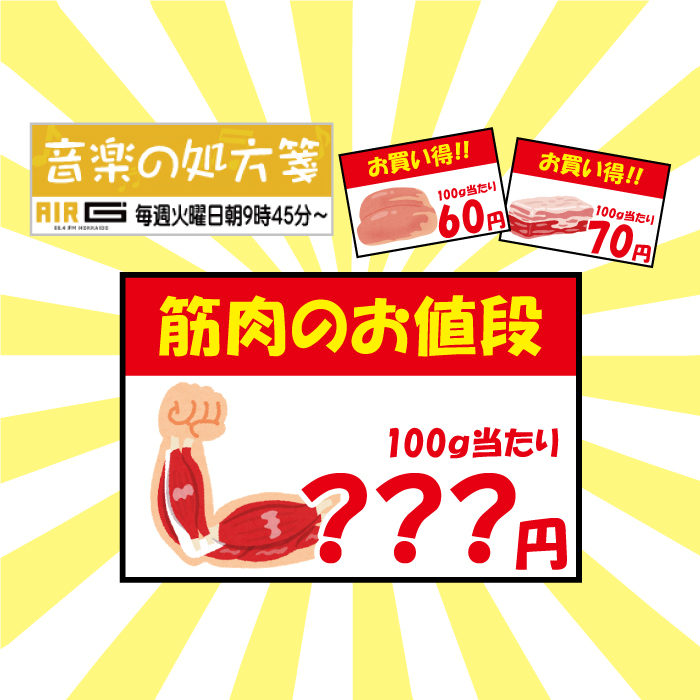 【音楽の処方箋】3/16の放送は…“筋肉のお値段?!”　