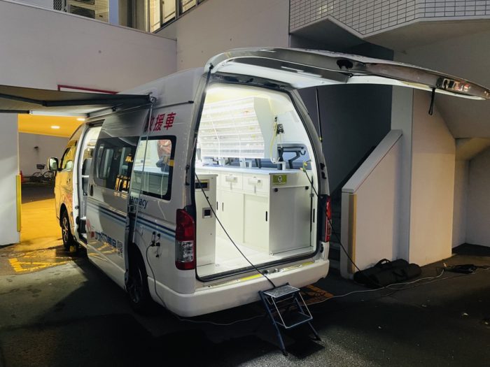 9/2 桑園店（札幌市）にて「災害救援車」を使用した災害訓練を実施いたしました