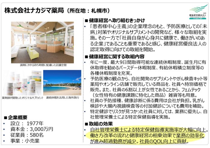 健康経営に取り組む企業として紹介されました