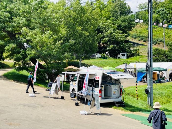 7/26 SAPPORO BANKEI FOREST OUTDOOR WORLDにて“ナカジマ薬局 災害救援車”を展示いたしました