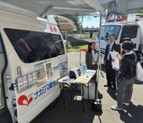 9/17 北海道医療大学（当別町）にて「災害救援車」を展示しました